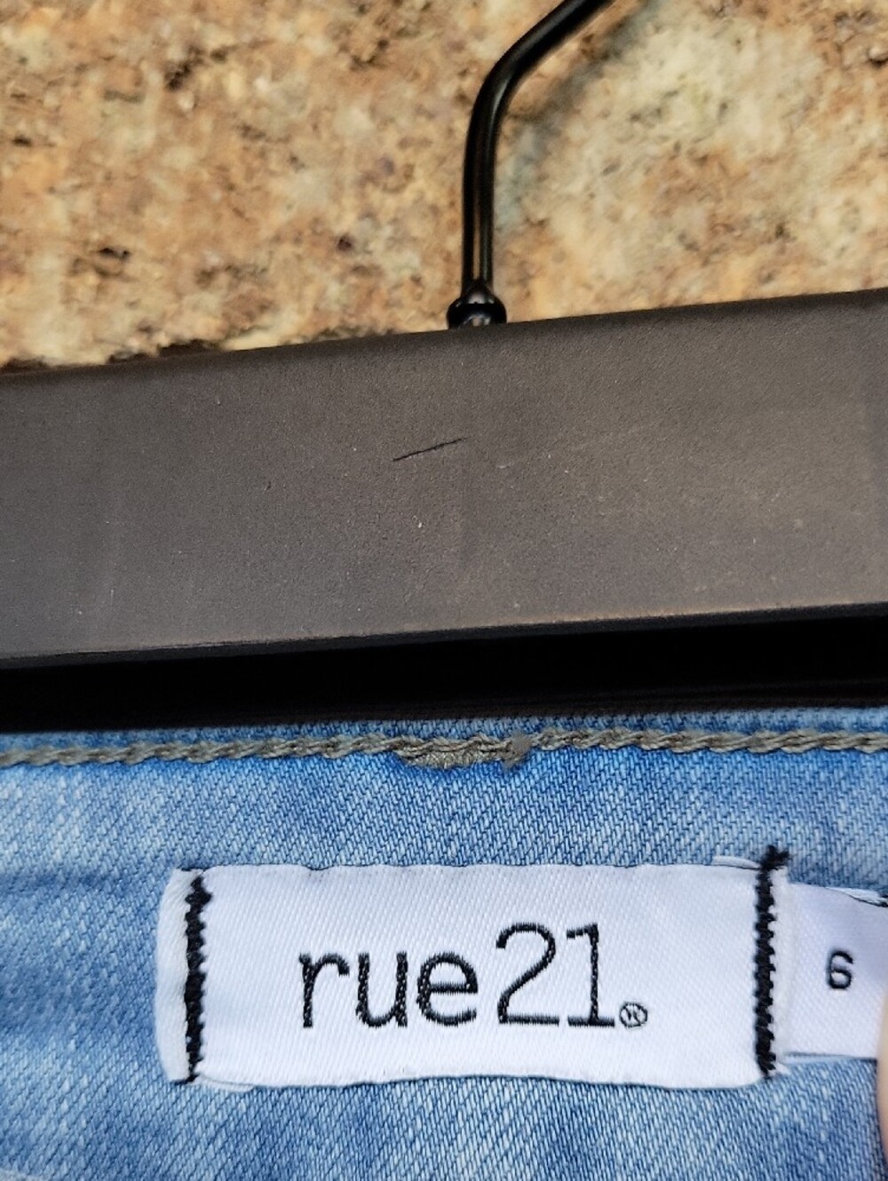 Rue21 Two-Tone Patchwork Skinny Jeans Size 6 Raw Hem Cotton Blend Stretch - Picture 4 of 14